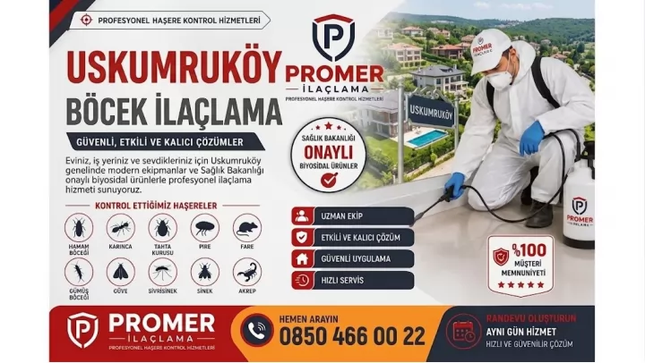 Uskumruköy Böcek İlaçlama 